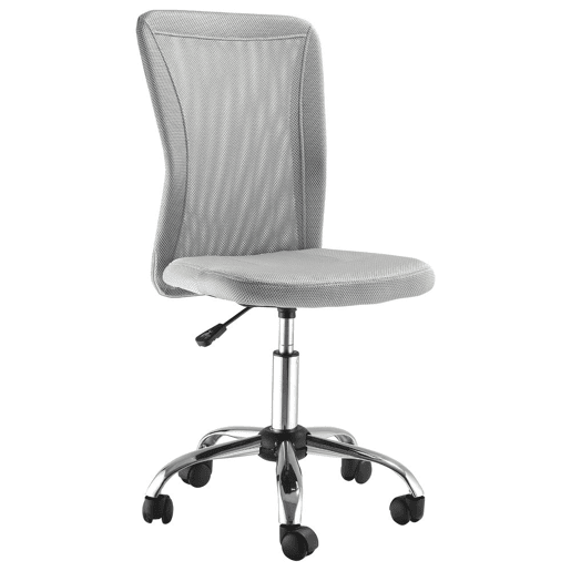 Vinsetto Cadeira de Escritório de Malha Cadeira de Escritório Giratória sem Apoio para os Braços com Altura Ajustável Carga Máxima 100 kg para Escritório Dormitório 43x58x90-100 cm Cinza