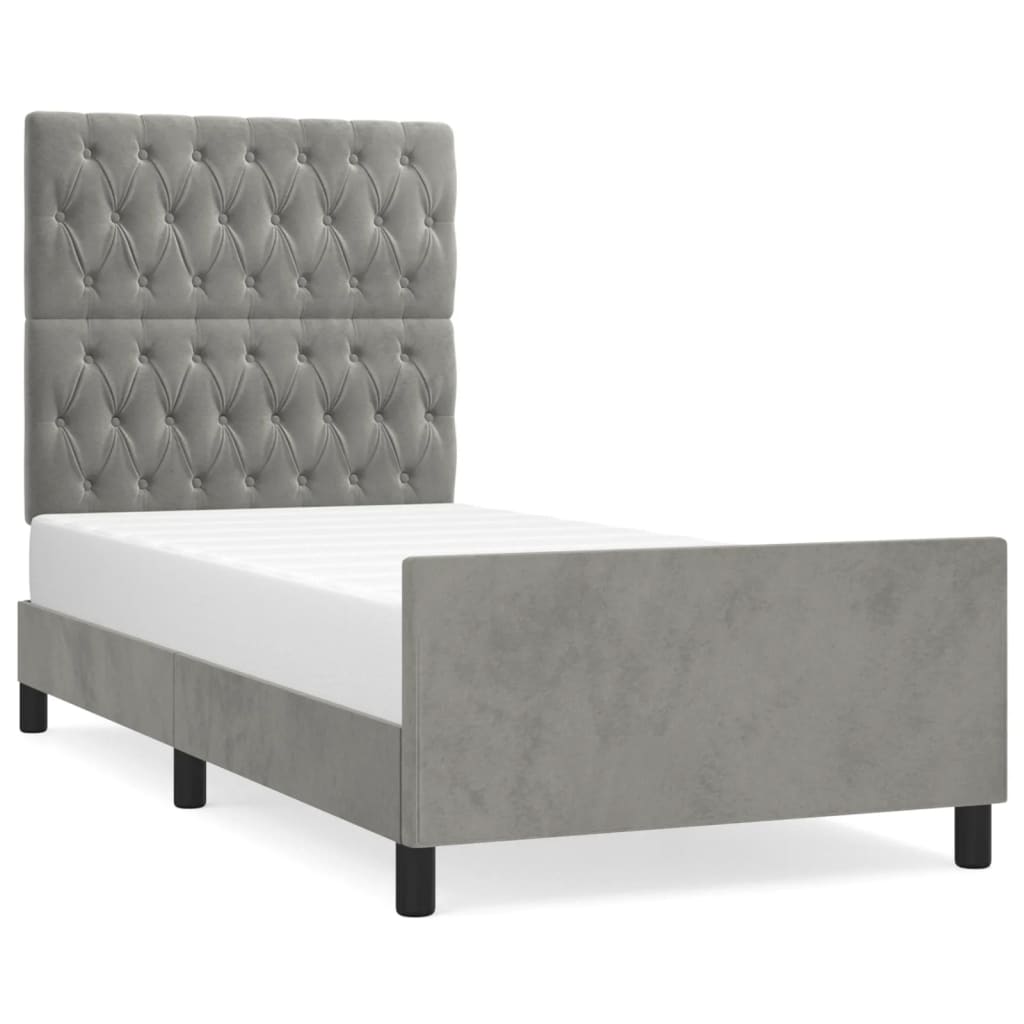 Estructura de cama 100x200 Gris Claro