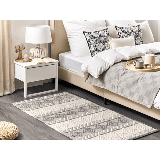 Tapete BOZOVA Creme claro 80 x 150 cm Lã