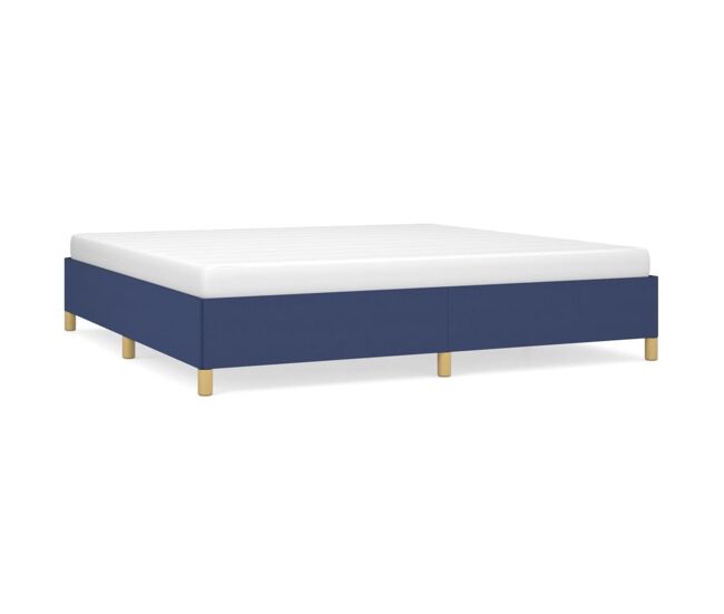 Estructura de cama de tela gris taupe azul 200x200 cm