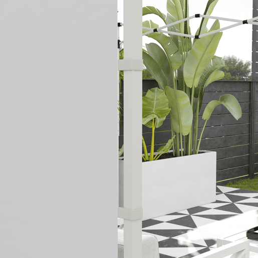 Outsunny 2 Paredes Laterais para Tendas de 3 x 3  3 x 6 m, 295x195 cm, Laterais de Reposição para Pavilhões em Tecido Oxford com Janela Enrolável e Porta com Fecho, para Festas, Branco
