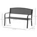 Banco de Jardín Acero Outsunny 127x60 Banco de Jardín Acero Outsunny 127x60 Negro