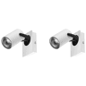 Conjunto de 2 candeeiros de foco KLIP Ajustável Metal Branco