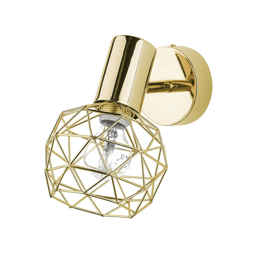 Conjunto de 2 candeeiros de foco CHENAB Ajustável Metal Dourado