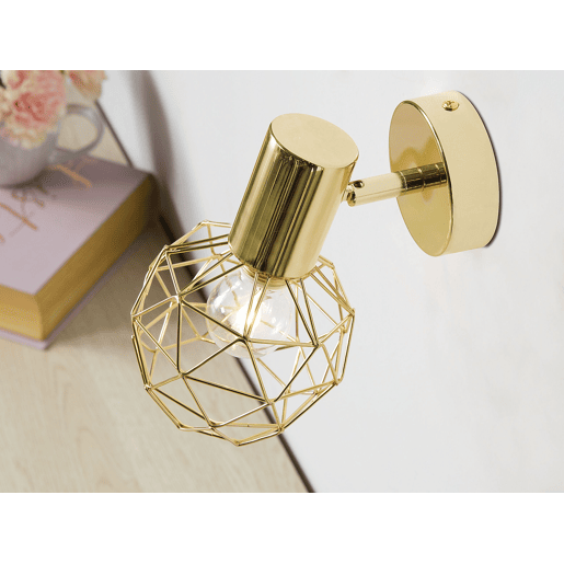 Conjunto de 2 candeeiros de foco CHENAB Ajustável Metal Dourado