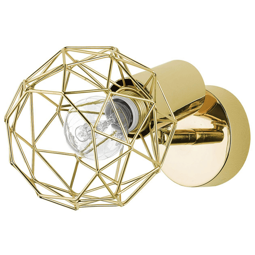 Conjunto de 2 candeeiros de foco CHENAB Ajustável Metal Dourado