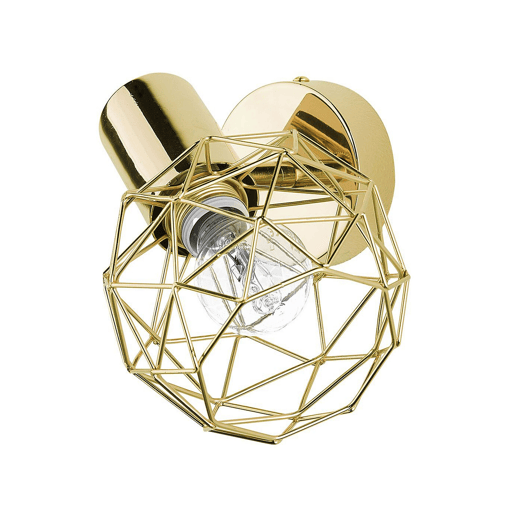 Conjunto de 2 candeeiros de foco CHENAB Ajustável Metal Dourado