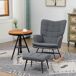 Silla Mecedora Lino, Espuma HOMCOM, hogar - muebles de salón Silla Mecedora Lino, Espuma HOMCOM, hogar - muebles de salón Gris