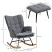 Silla Mecedora Lino, Espuma HOMCOM, hogar - muebles de salón Silla Mecedora Lino, Espuma HOMCOM, hogar - muebles de salón Gris