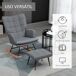 Silla Mecedora Lino, Espuma HOMCOM, hogar - muebles de salón Silla Mecedora Lino, Espuma HOMCOM, hogar - muebles de salón Gris