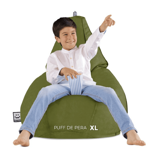 Puff Pera Polipiel Caqui Happers XL XL HAPPERS