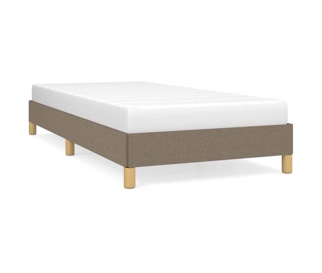 Estructura de cama de tela gris taupe 80x200 cm