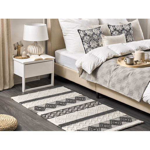 Tapete DAVUTLAR Creme claro 80 x 150 cm Lã