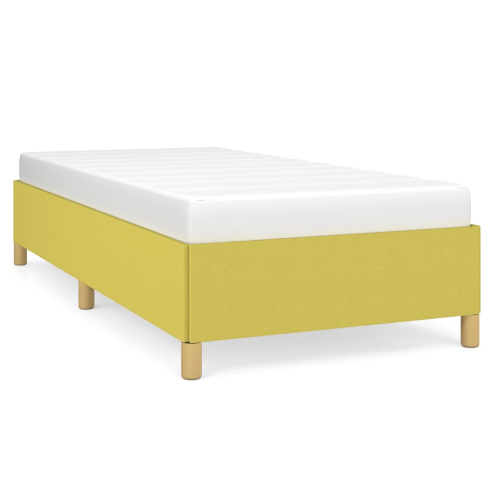 Estructura de cama de tela verde 90x190 cm