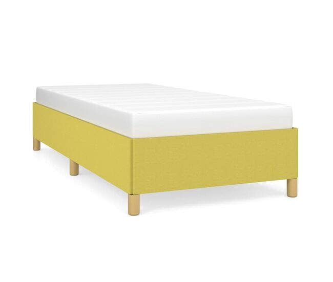 Estructura de cama de tela verde 90x190 cm