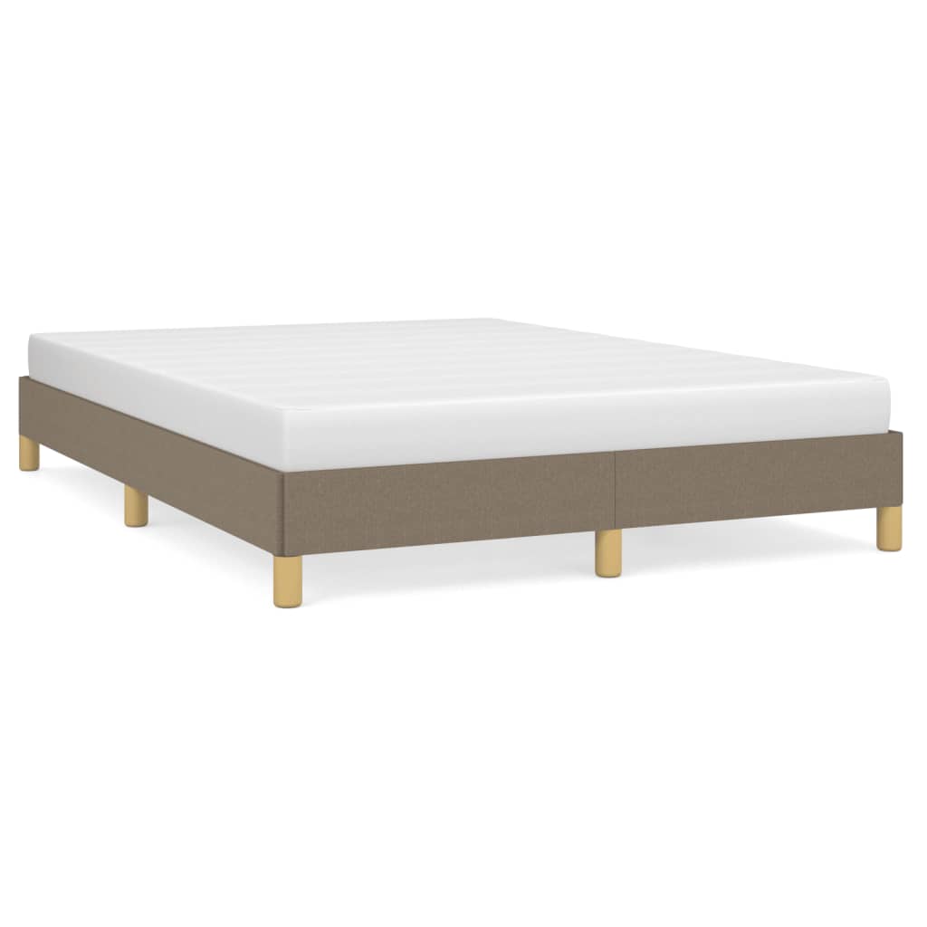 Estructura de cama de tela gris taupe 140x200 cm