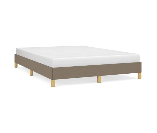 Estructura de cama de tela gris taupe 140x200 cm