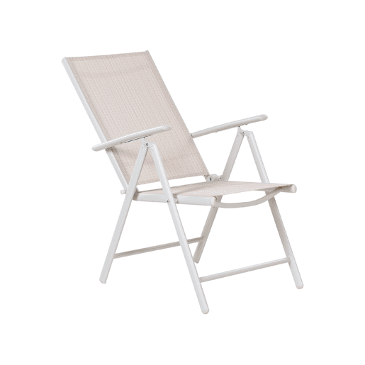 Conjunto de 6 cadeiras de jardim CATANIA Metal Creme