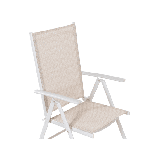 Conjunto de 6 cadeiras de jardim CATANIA Metal Creme