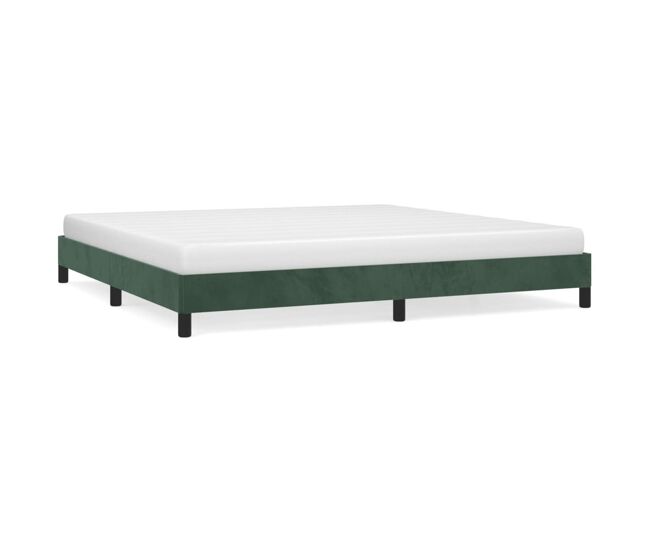 Estructura de cama de terciopelo verde 200x200 cm