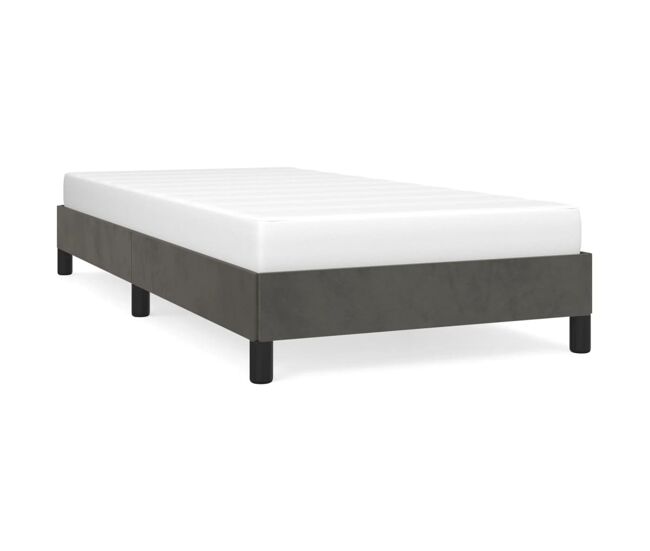 Estructura de cama de terciopelo gris oscuro 80x200 cm