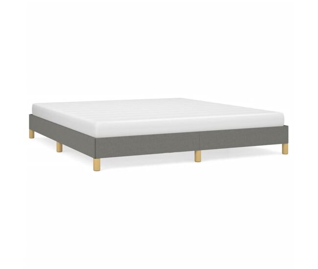 Estructura de cama tela gris oscuro 180x200 cm