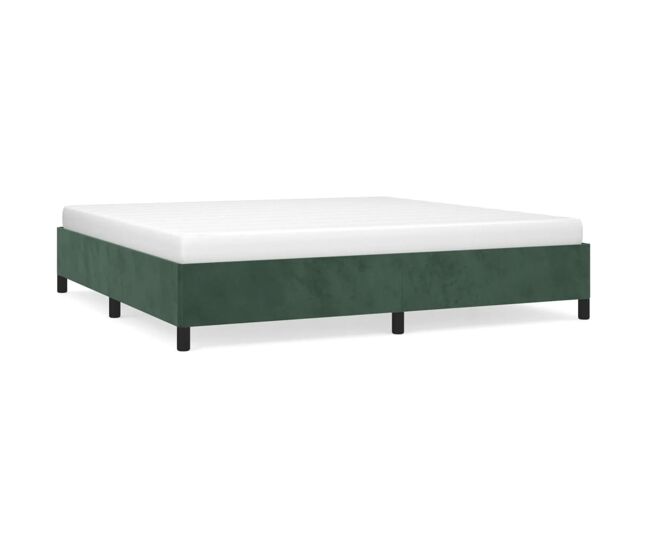 Estructura de cama de terciopelo verde 200x200 cm