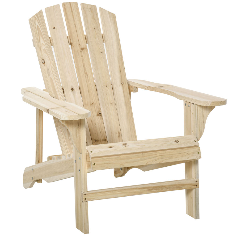 Silla Adirondack Madera de Abeto Outsunny
