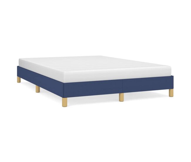 Estructura de cama de tela azul 140x190 cm