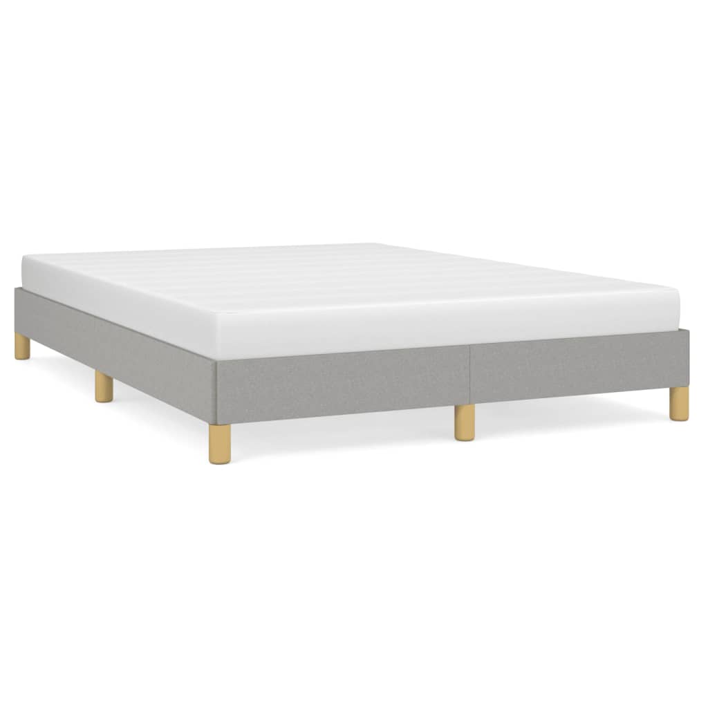 estructura de cama de tela gris claro 140x190 cm