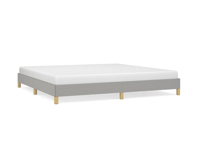 Estructura de cama gris claro tela 200x200 cm