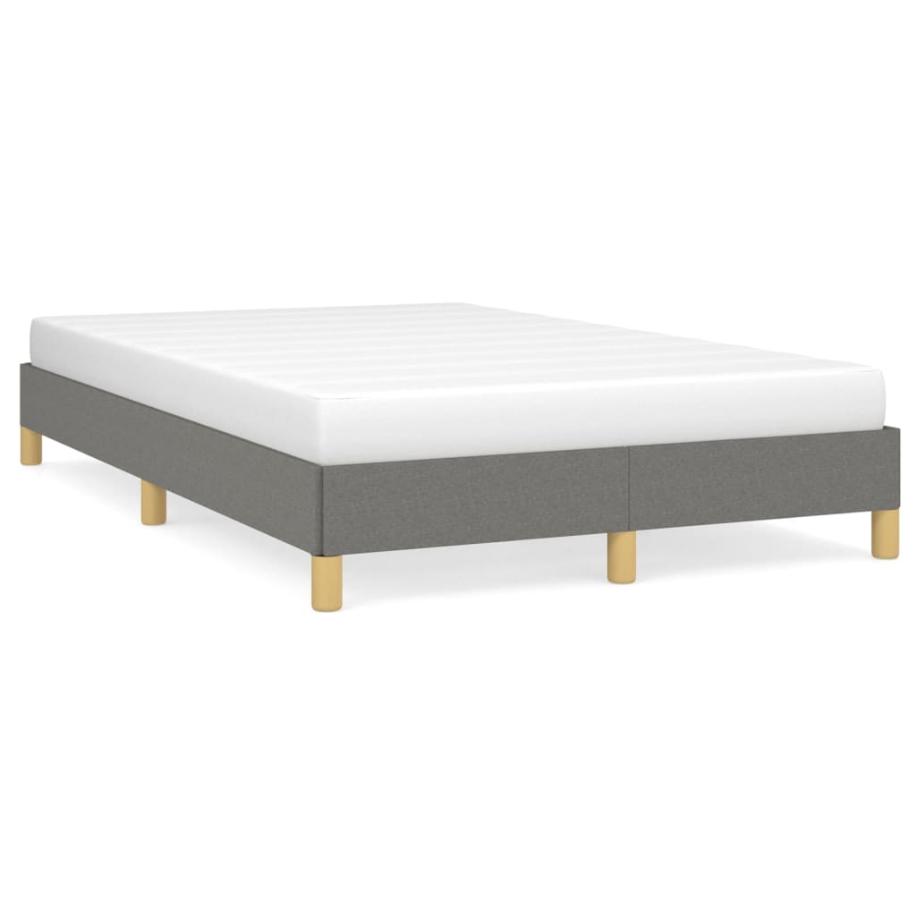 Estructura de cama de tela gris oscuro 120x200 cm