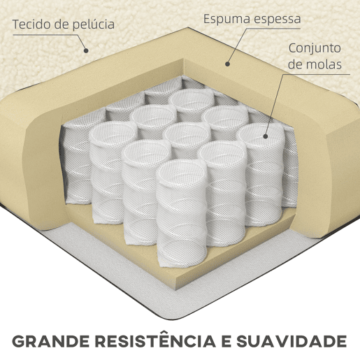 HOMCOM Poltrona Sala de Estar Individual Estofada com Apoio para a Cabeça e Pés de Metal para Dormitório Escritório Carga Máxima 125 kg 71x65x90 cm Creme
