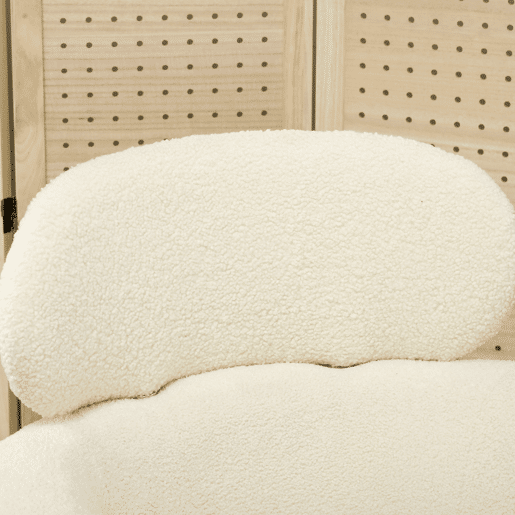 HOMCOM Poltrona Sala de Estar Individual Estofada com Apoio para a Cabeça e Pés de Metal para Dormitório Escritório Carga Máxima 125 kg 71x65x90 cm Creme