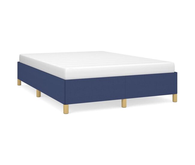 Estructura de cama de tela gris taupe azul 140x200 cm