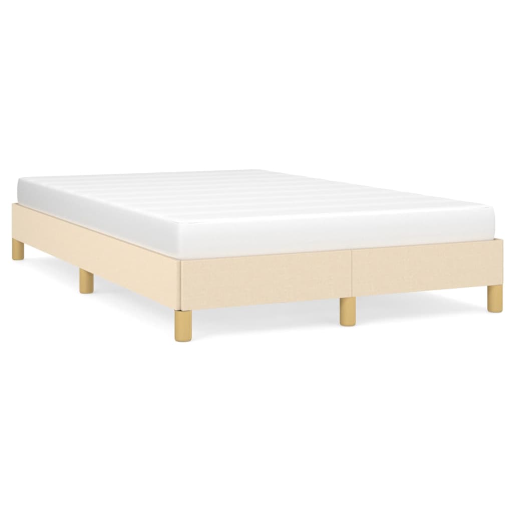 estructura de cama de tela color crema 120x200 cm