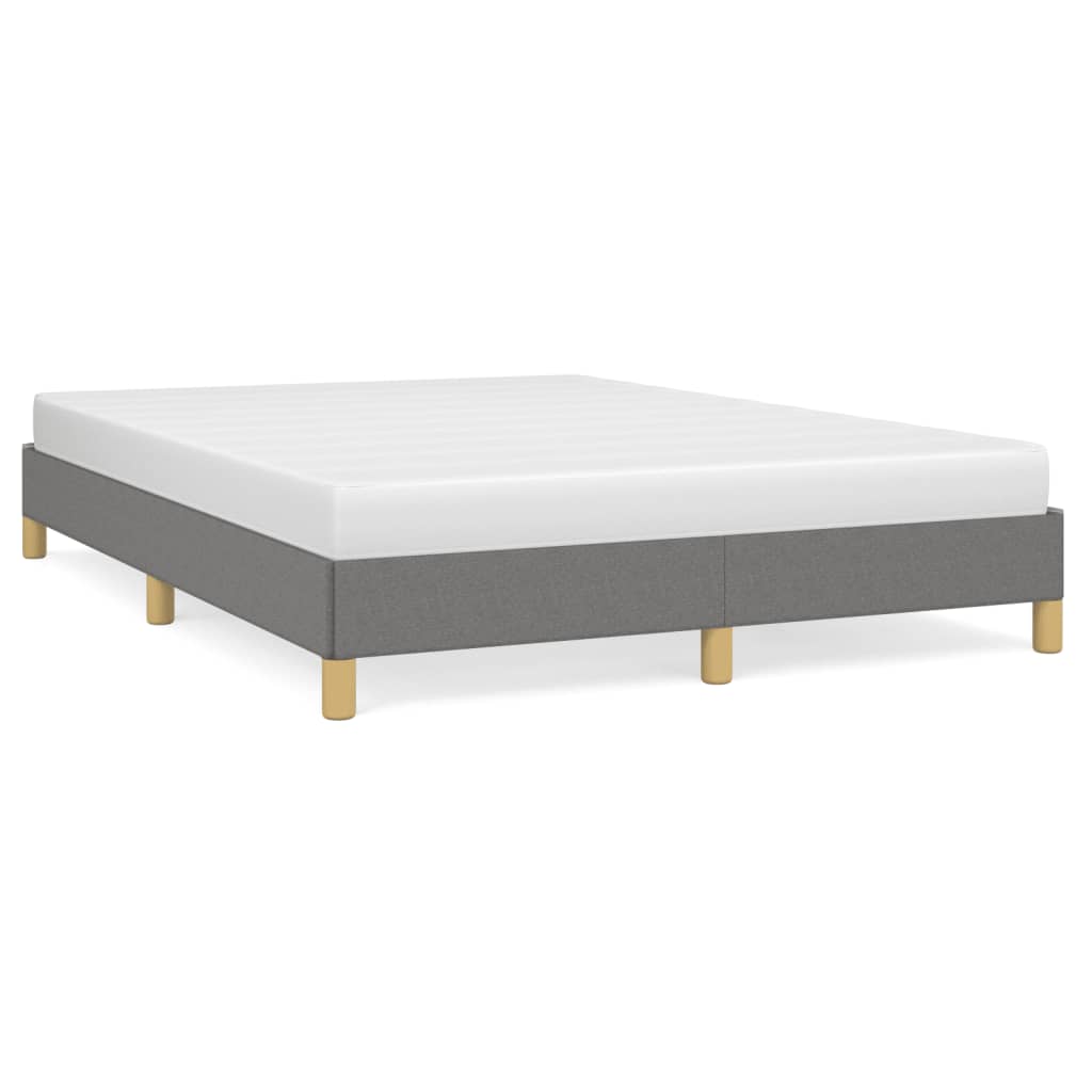 Estructura de cama de tela gris oscuro 140x200 cm