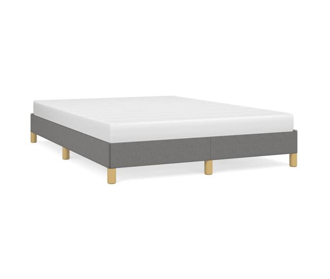 Estructura de cama de tela gris oscuro 140x200 cm