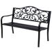 Banco de Jardín Acero Outsunny Banco de Jardín Acero Outsunny Negro