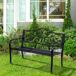 Banco de Jardín Acero Outsunny Banco de Jardín Acero Outsunny Negro