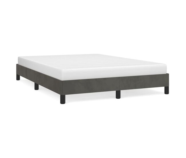 Estructura de cama de terciopelo gris oscuro 140x200 cm