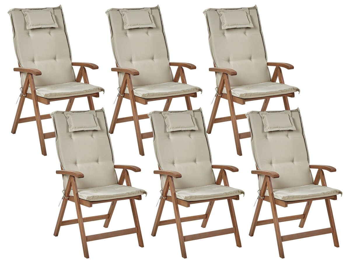 Beliani Silla de jardín AMANTEA Gris