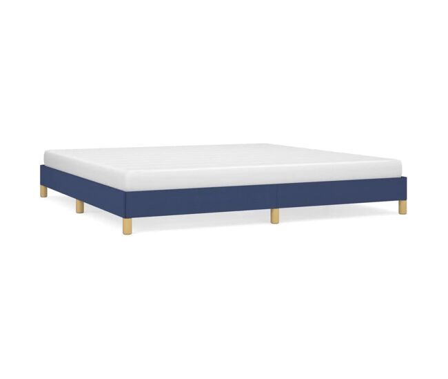 Estructura de cama de tela gris taupe azul 200x200 cm