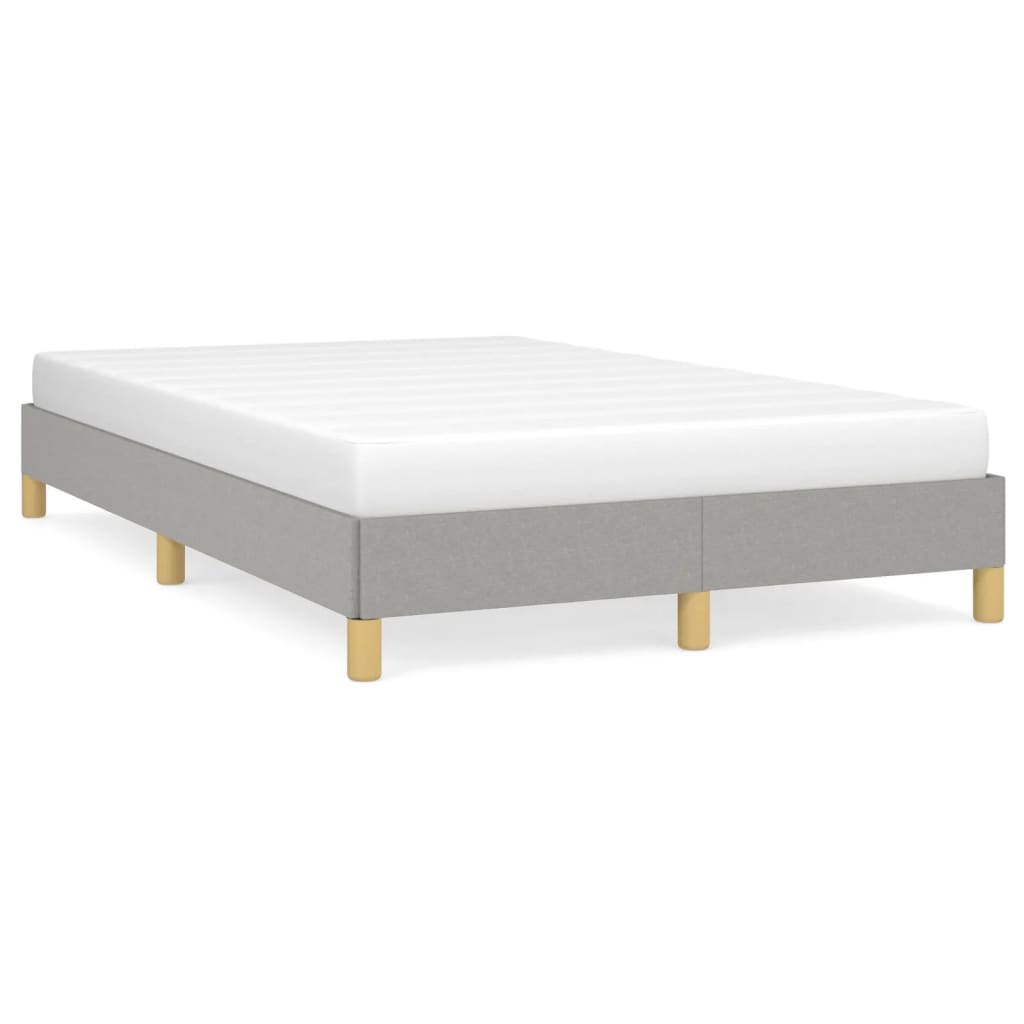 Estructura de cama de tela gris claro 120x200 cm