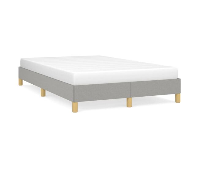 Estructura de cama de tela gris claro 120x200 cm