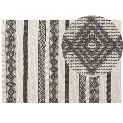 Tapete DAVUTLAR Creme claro 160 x 230 cm Lã