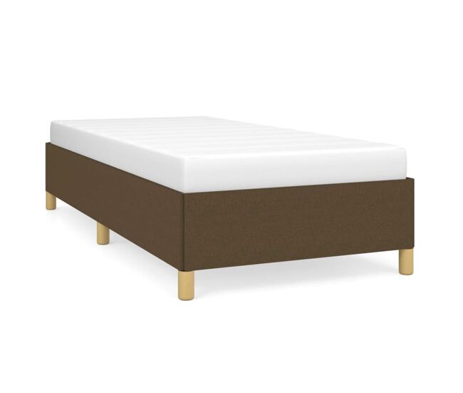 Estructura de cama de tela marrón 80x200 cm