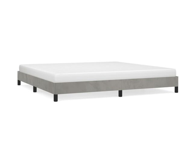 Estructura de cama de terciopelo gris 200x200 cm