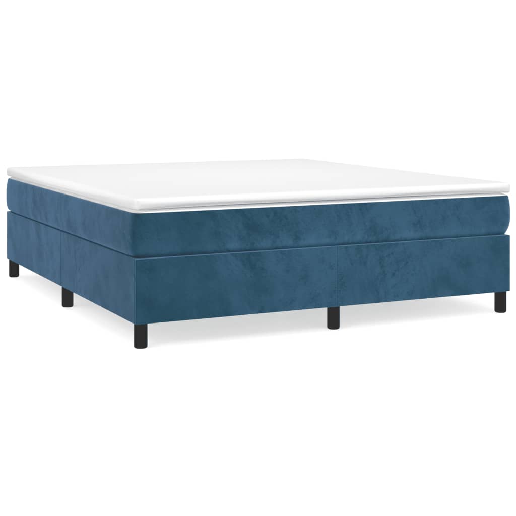 Cama box spring 200x200 Azul