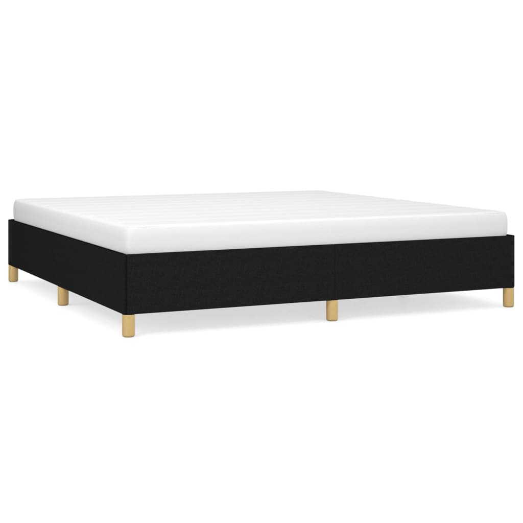 Estructura de cama tela gris claro 200x200 cm